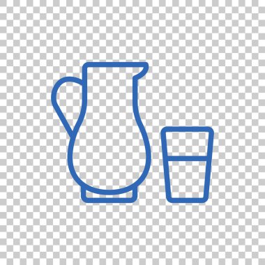 sürahi ve bardak süt simgesi