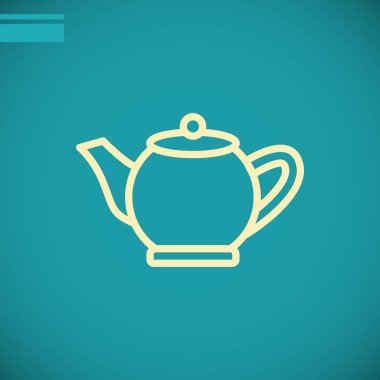 çay potu düz simgesi