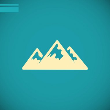Dağlar düz simgesi