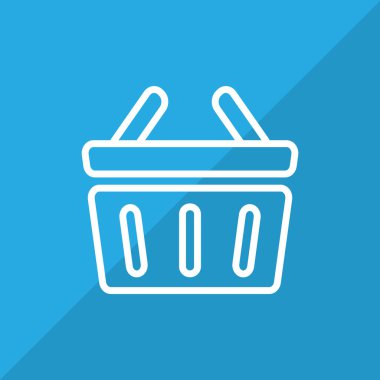 Alışveriş sepeti çizgisi simgesi