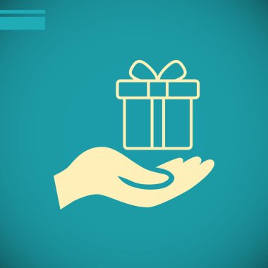 Hediye kutusu elinde