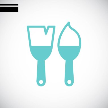 Fırçalar basit simgesi