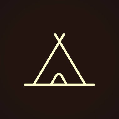 kamp çadırı simgesi 