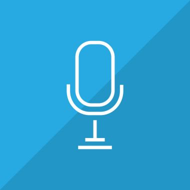 mikrofon düz stil ikonu