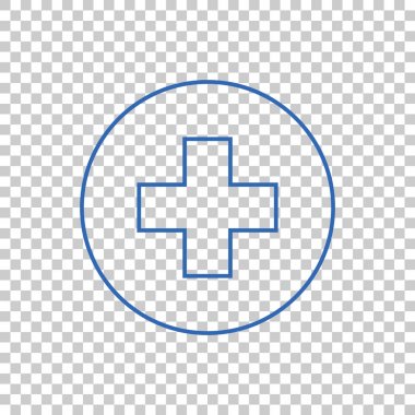 Tıp çapraz düz simgesi 