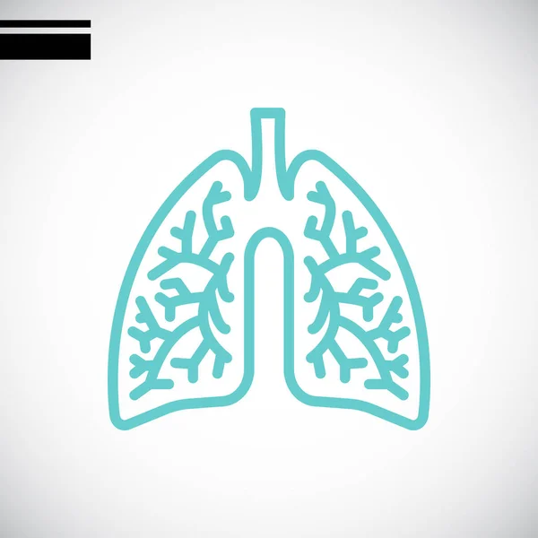 Icono de pulmones humanos — Vector de stock