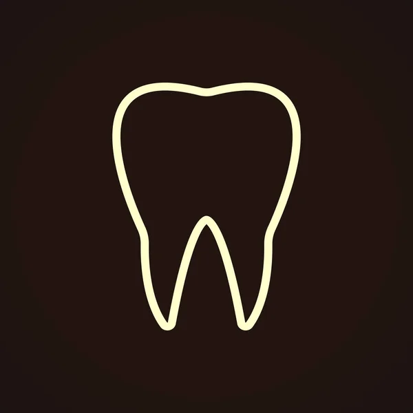 Cartoon Tooth Icon — Stock Vector