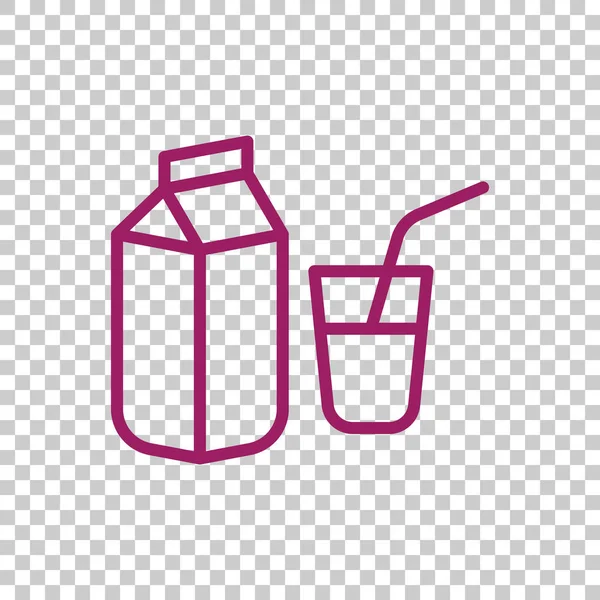 Icône simple lait — Image vectorielle