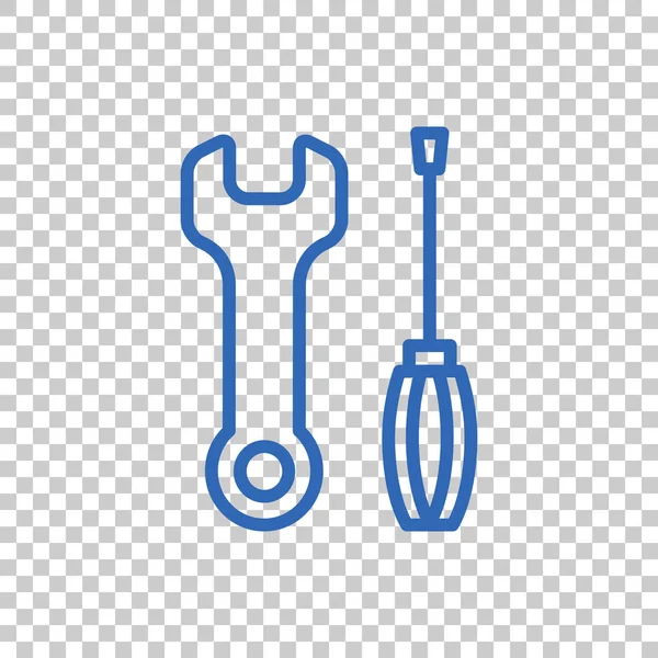 Cheie și șurubelniță Icon — Vector de stoc