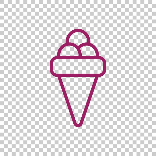 Ice cream simple icon — Stock Vector