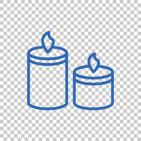 Kerzen flaches Symbol — Stockvektor