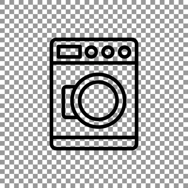 Wasmachine eenvoudige pictogram — Stockvector