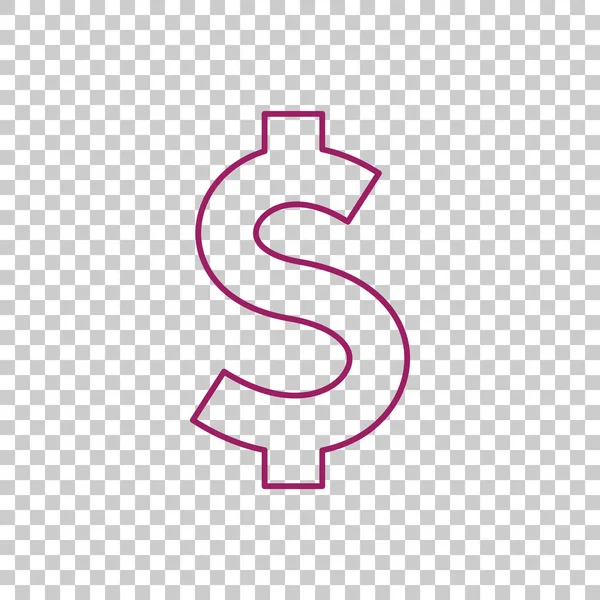 Dollar  flat icon — Stock Vector