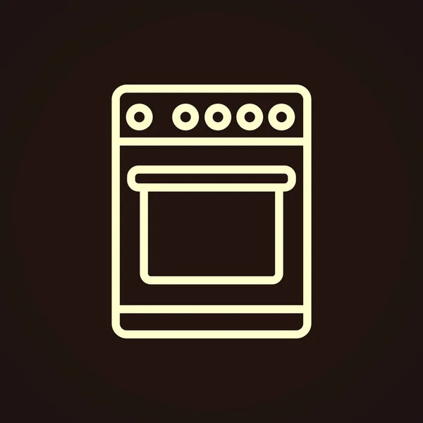 Mutfak fırın simgesi — Stok Vektör
