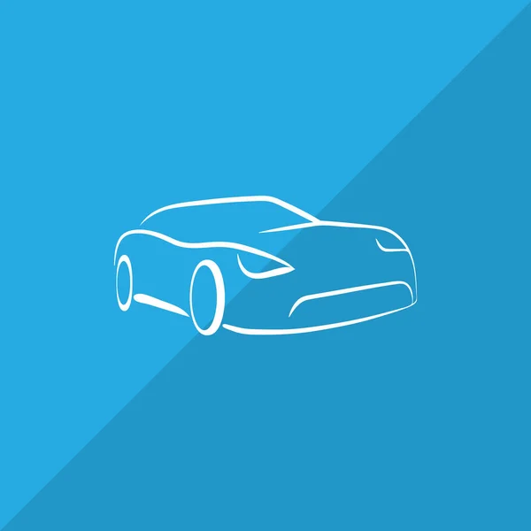 Icône plate de voiture — Image vectorielle