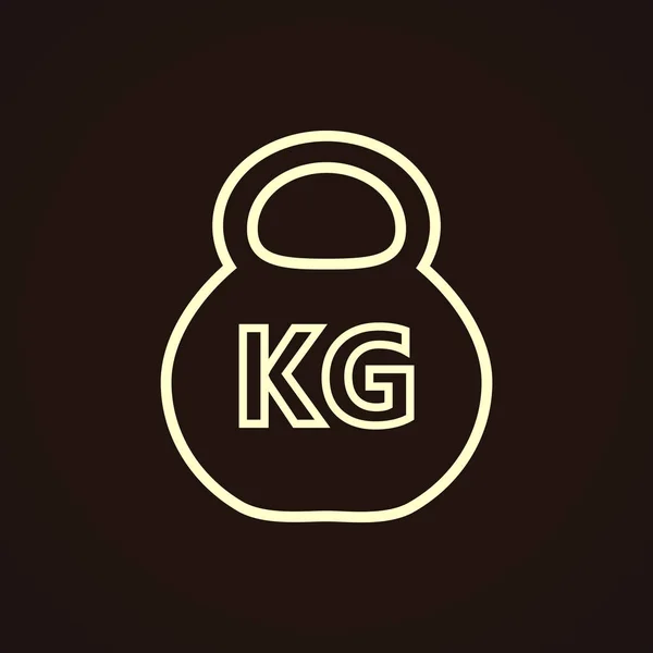 Kettlebell icono simple — Vector de stock