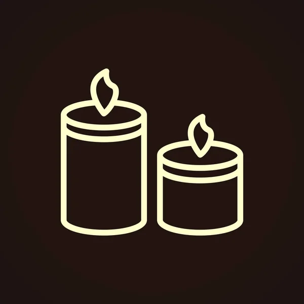 Velas apartamento Icono — Vector de stock