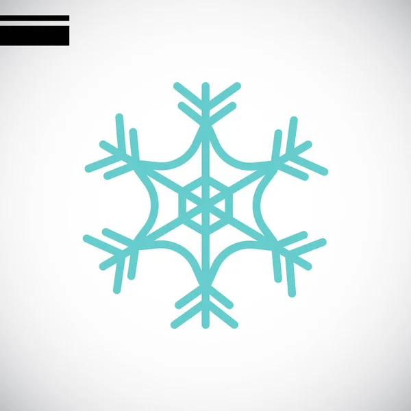 Fiocco di neve icona piatta — Vettoriale Stock