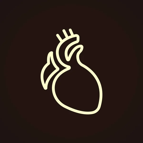 Symbol des Herzorgans — Stockvektor