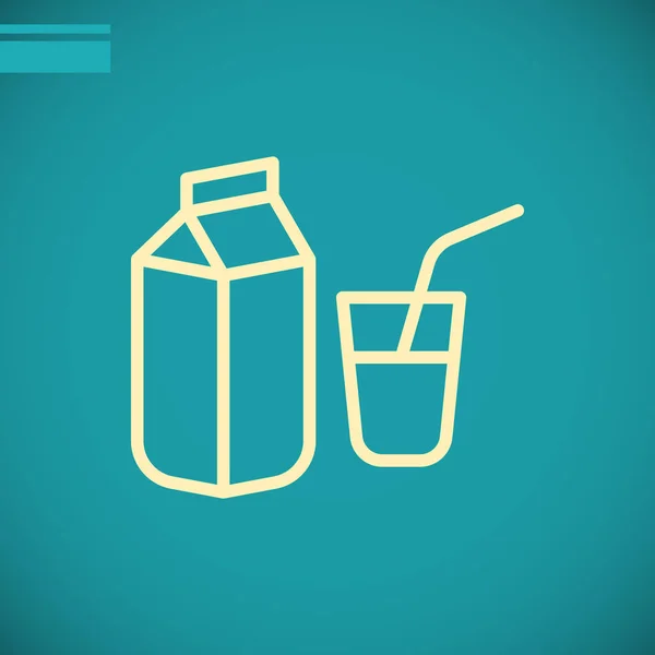 Milch einfaches Symbol — Stockvektor
