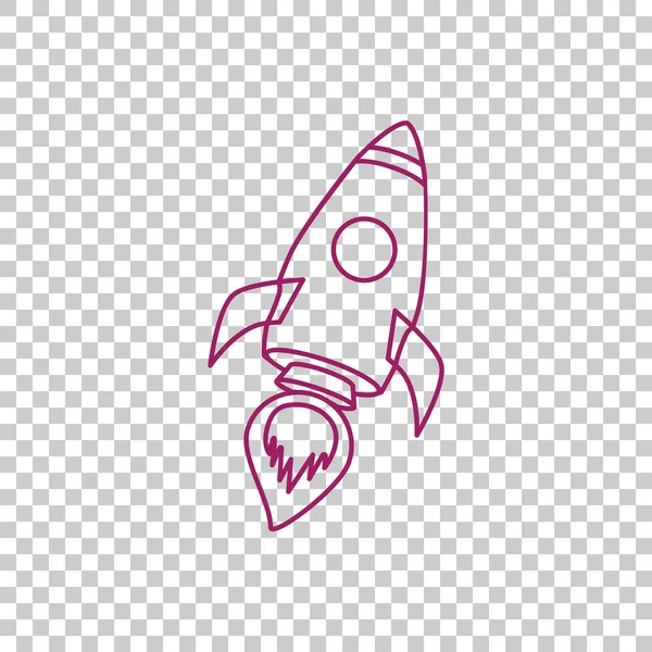 Rocket flat icon — Stock Vector