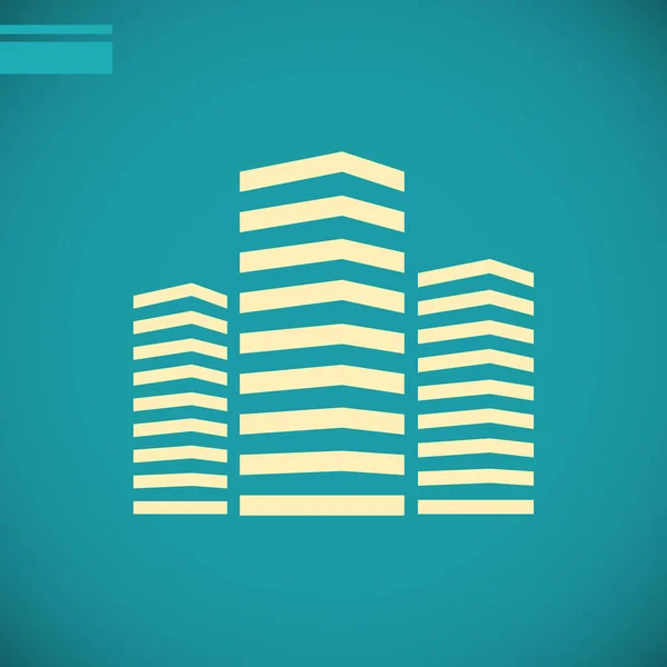 Icono de edificios modernos — Vector de stock