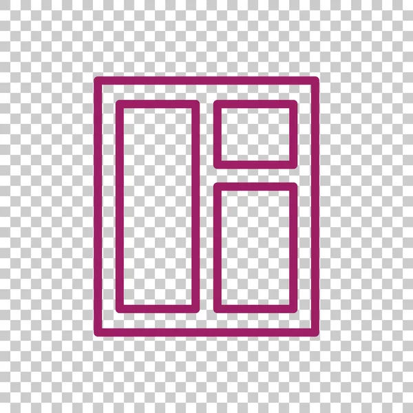 Ventana Icono plano — Vector de stock