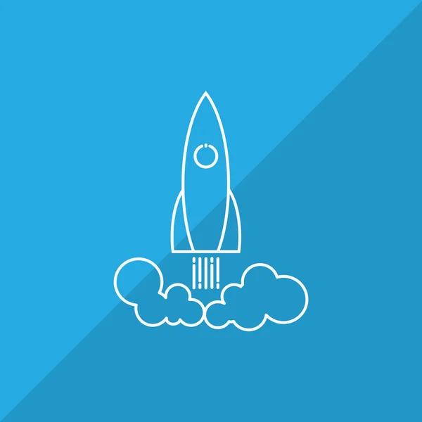 Raket flat ikonen — Stock vektor