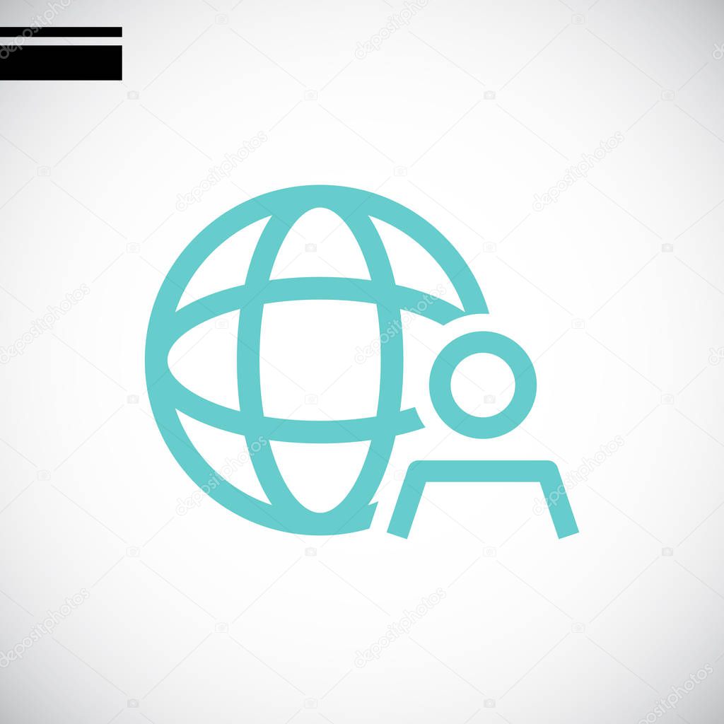 Global business  flat icon 