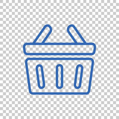 Alışveriş sepeti çizgisi simgesi