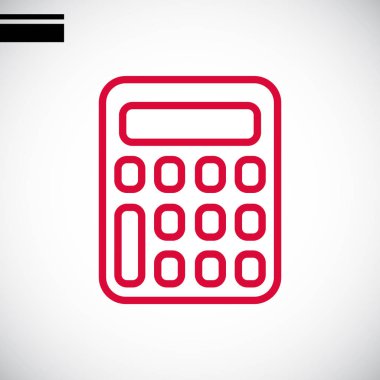 Hesap Makinesi Düz Simgesi