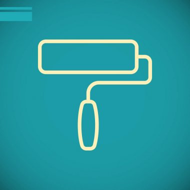 rulo fırça basit simgesi