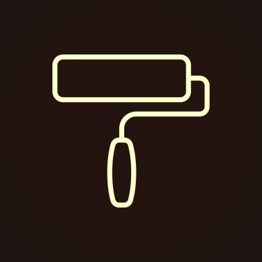 rulo fırça basit simgesi