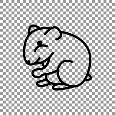 hamster düz stil ikonu