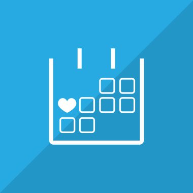 Sevgililer günü takvim basit simgesini