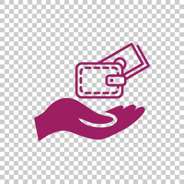 M-cüzdan'el düz simgesi 