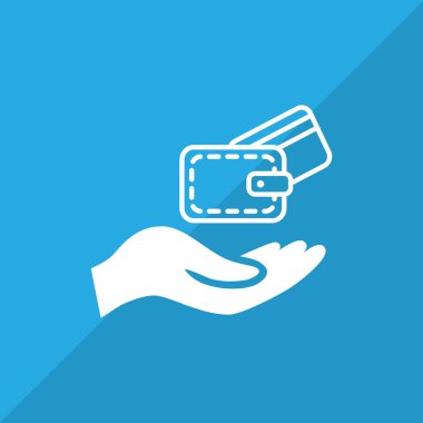 M-cüzdan'el düz simgesi 