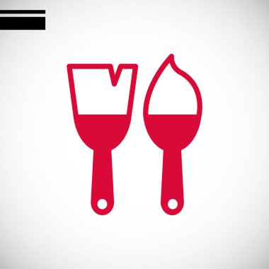 Fırçalar basit simgesi