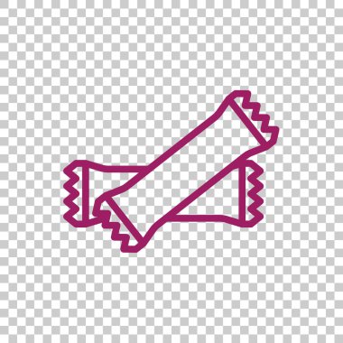 Polietilen mühürlü kapalı torbalar simgesi 