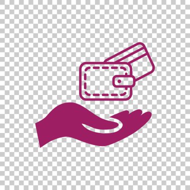 M-cüzdan'el düz simgesi 