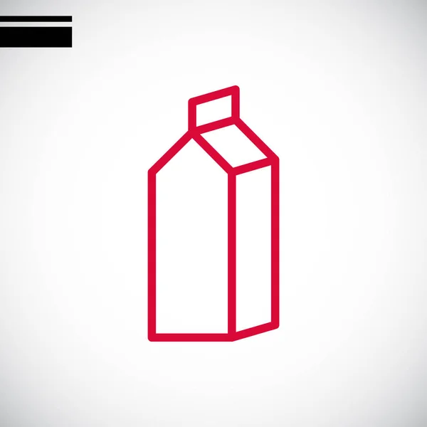 Mjölklåda ikon — Stock vektor