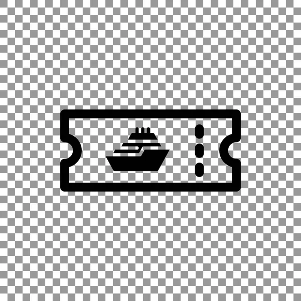 Ship ticket  flat icon — Stock Vector
