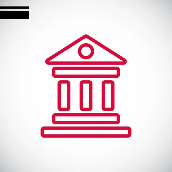 Icono del edificio del banco — Archivo Imágenes Vectoriales