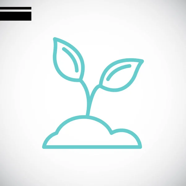 Ikone der Pflanzenlinie — Stockvektor