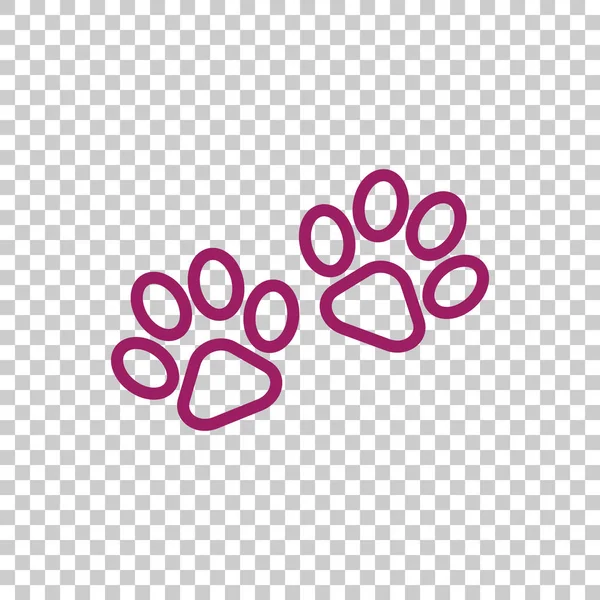Print of animal paws icon — Stock Vector