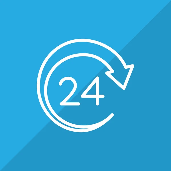 24 óra egyszerű ikon — Stock Vector