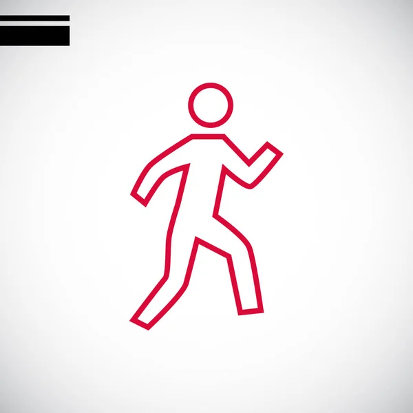 Persona corriendo icono plano — Archivo Imágenes Vectoriales