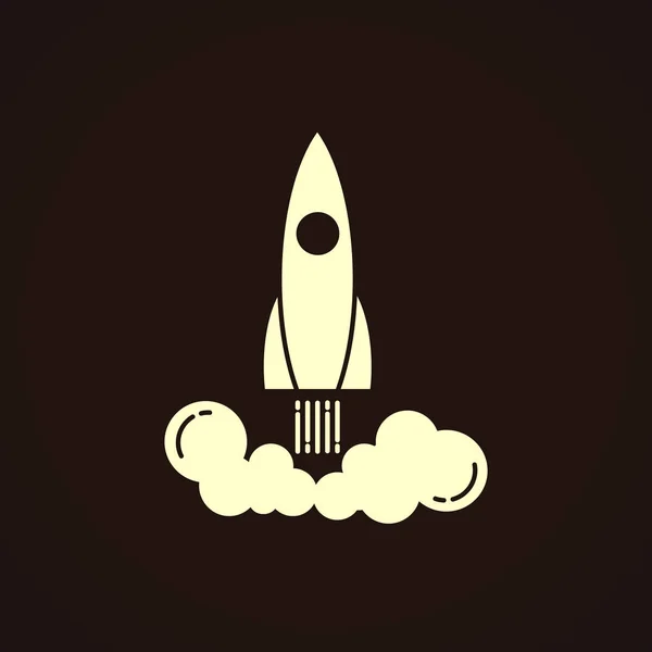 Rocket flat icon — Stock Vector