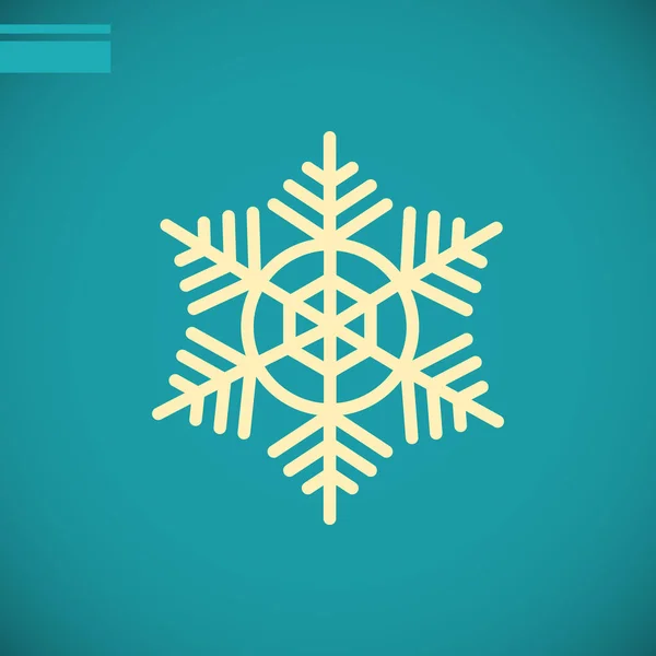Ikon datar Snowflake - Stok Vektor