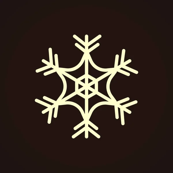 Fiocco di neve icona piatta — Vettoriale Stock